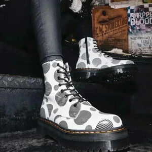 NEW Dr. Martens Jadon Boot Polka Dot Smooth Leather